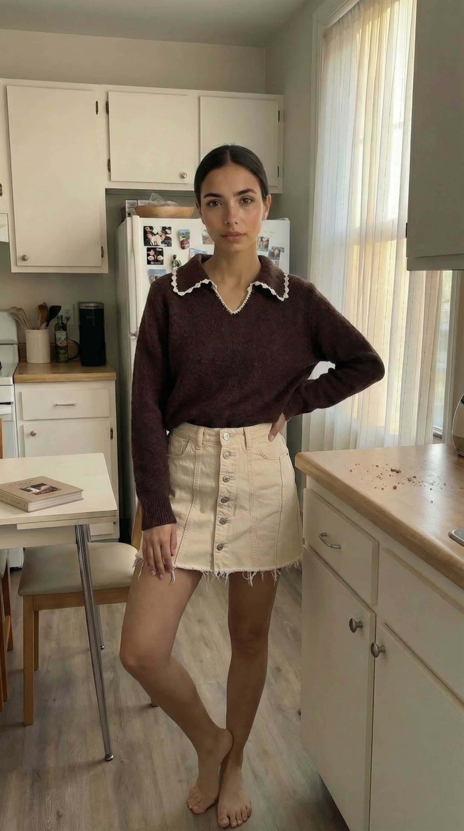 AI fashion model wearing Modern outfits - Vivid colors, clean edges