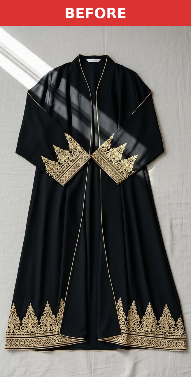 Photo produit avant — vêtements posés à plat